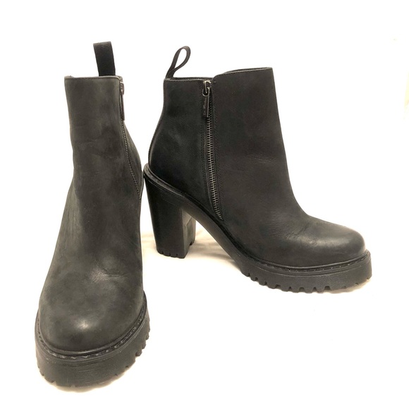 Dr. Martens Magdalena High Heel Ankle Chunky Platform zip Boots sz 10 - Picture 7 of 14
